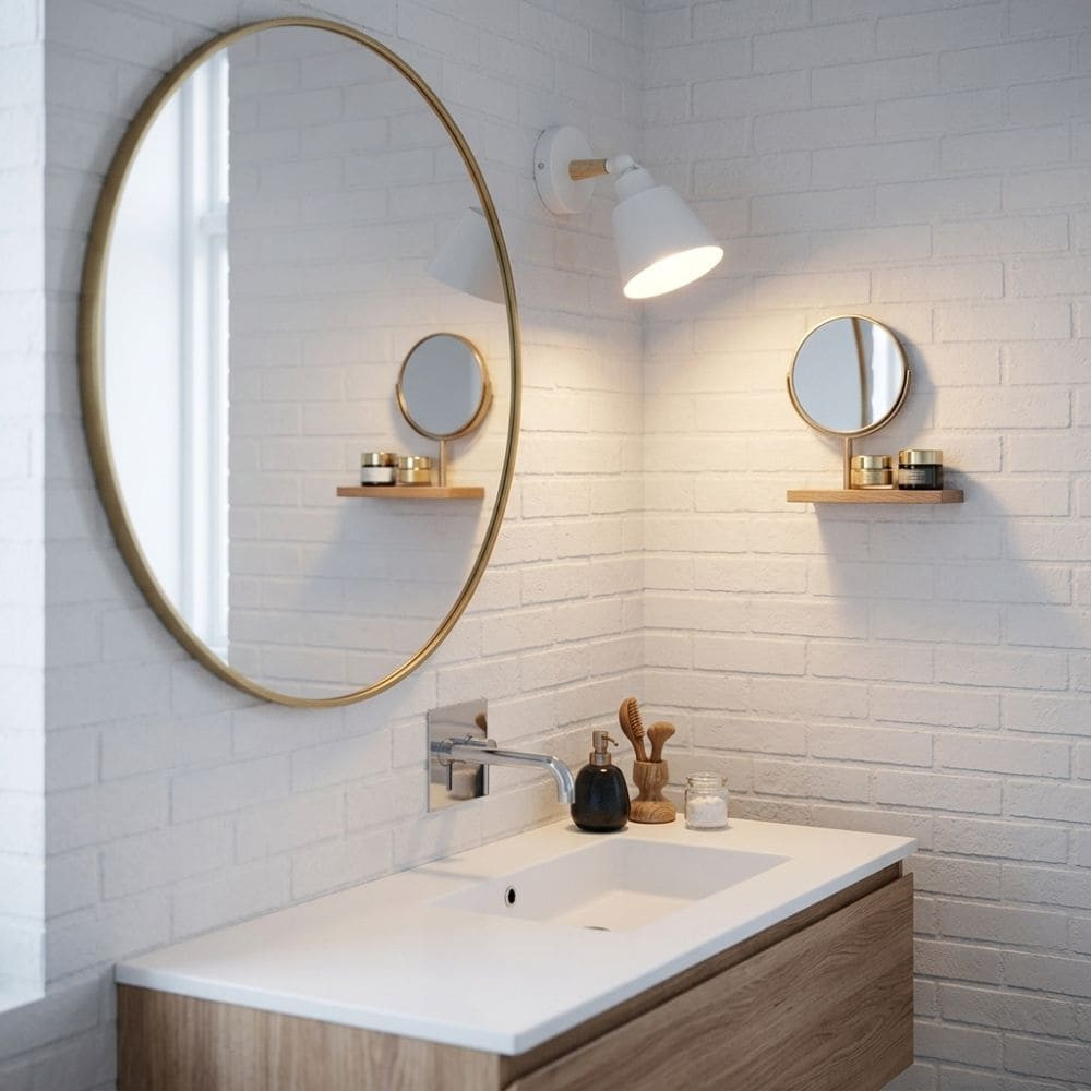 Applique salle de bain blanche