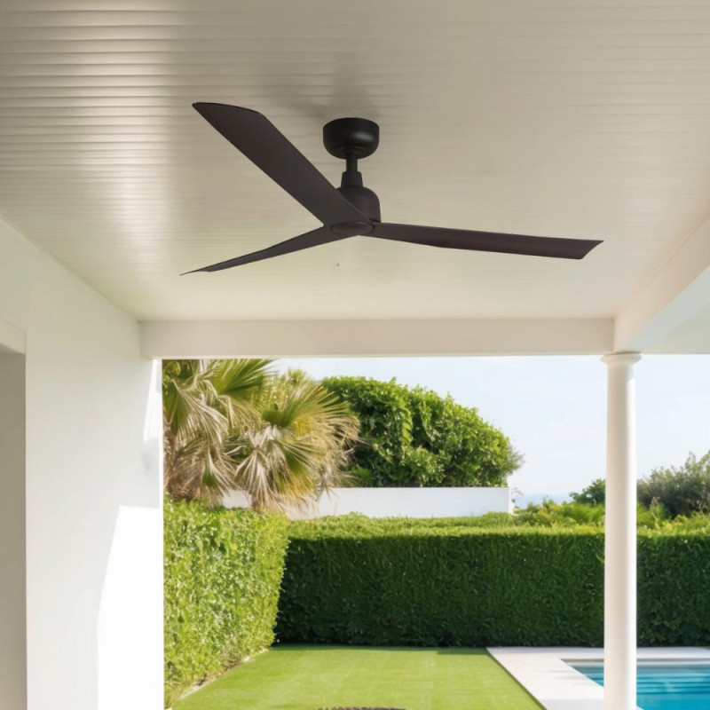 Ventilateur de plafond marron foncé FARO Marine