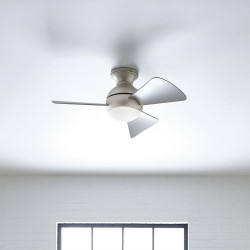Ventilateur plafond 86 cm finition nickel