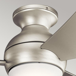 Ventilateur design nickel avec lumière LED