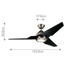 grand ventilateur bois avec lumière