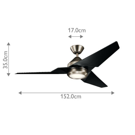 grand ventilateur bois avec lumière