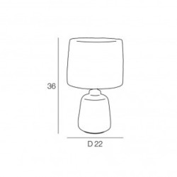 Dimensions lampe de table naturelle