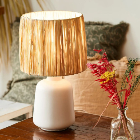 Lampe à poser naturelle blanche