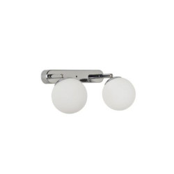 Applique 2 globes verre blanc salle de bain