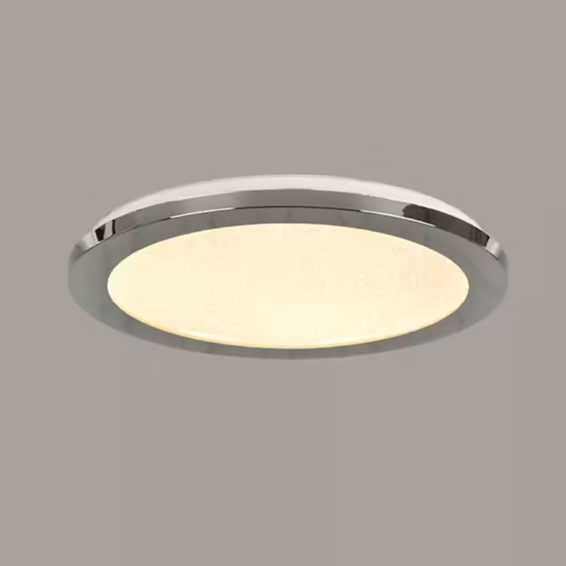 Plafonnier rond chromé