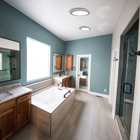 Plafonnier salle de bain rond