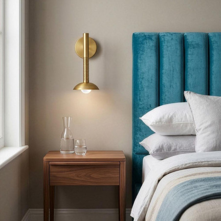 Applique murale LED or brossé design moderne
