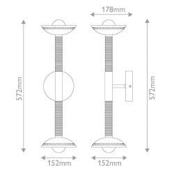 applique de couloir double lumière
