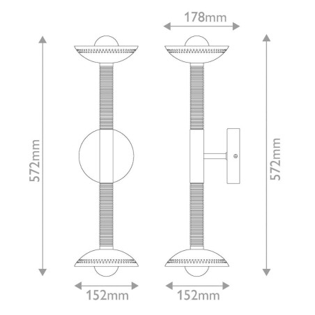 applique de couloir double lumière