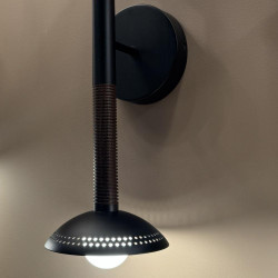 applique murale tube noir