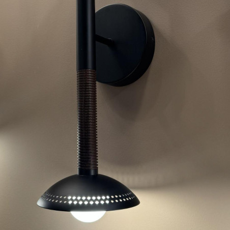 applique murale tube noir