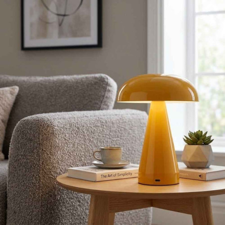 Lampe à poser jaune ocre