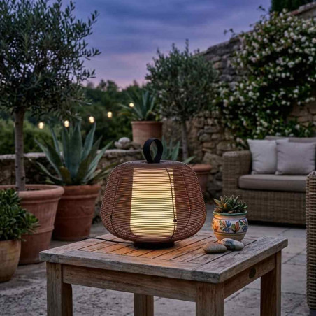 Lampe à poser extérieur lanterne noir