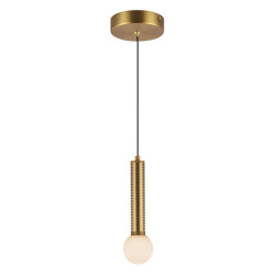 luminaire suspendu doré avec verre opale