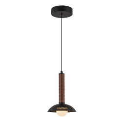 Suspension cylindrique noire pour cuisine