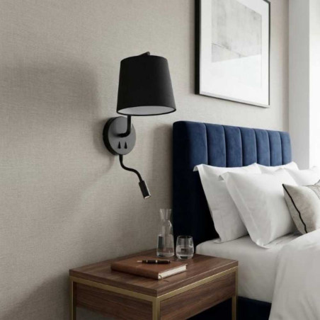 Applique liseuse noir pour chambre