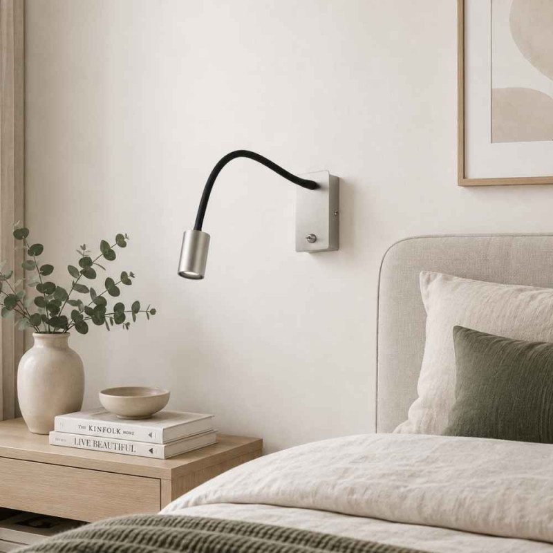 Liseuse murale flexible silicone avec interrupteur