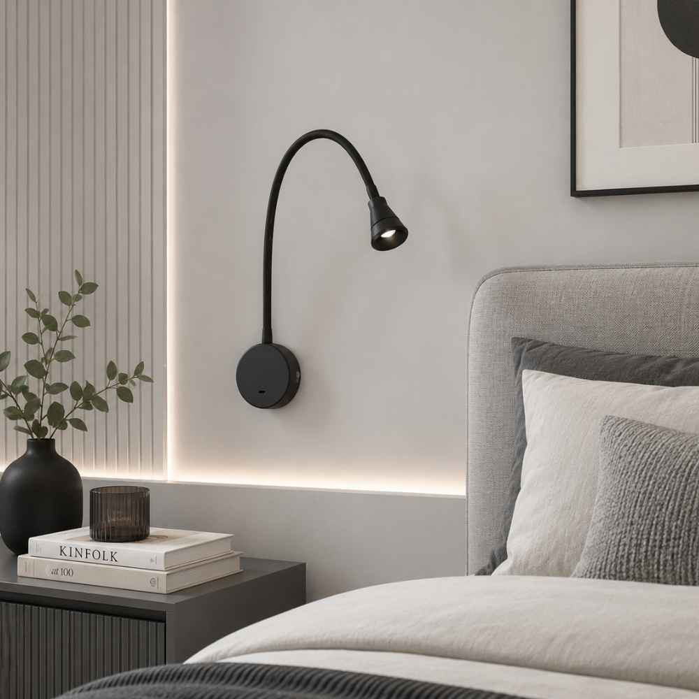 Applique liseuse flexible noir