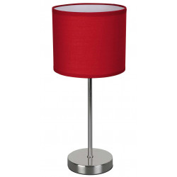 Lampe design abat-jour rouge