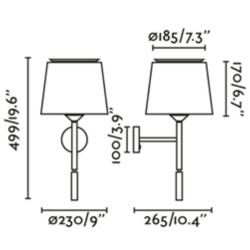 Applique murale design avec liseuse led