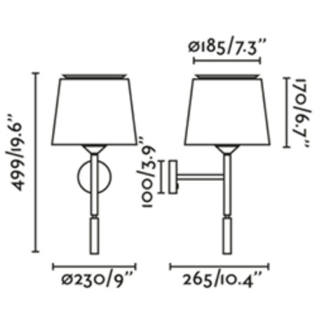 Applique murale design avec liseuse led