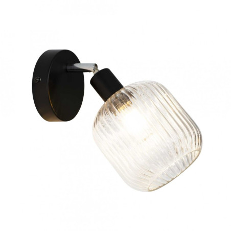 Applique abat-jour en verre transparent