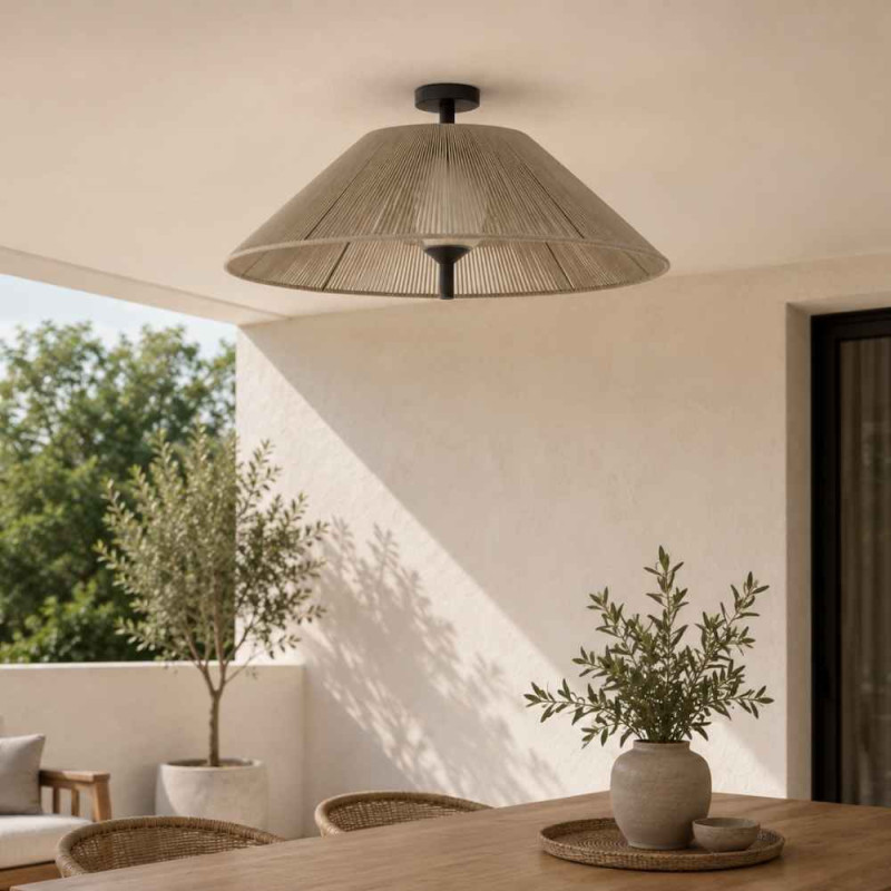grand suspension fixe extérieur beige