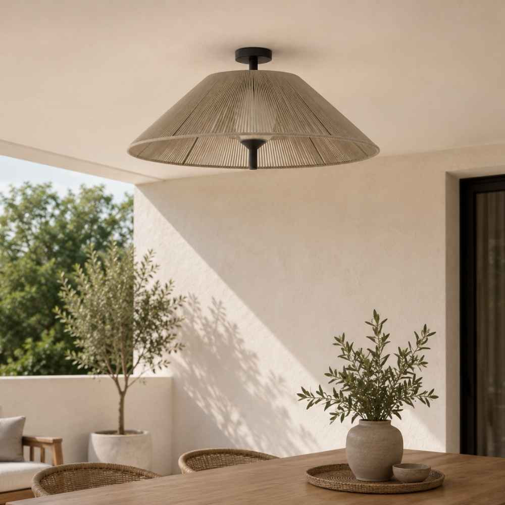 grand suspension fixe extérieur beige