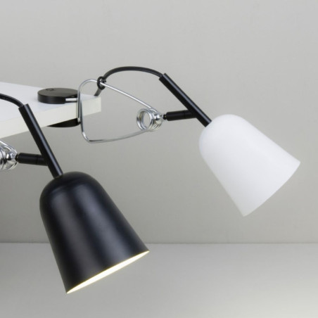 Lampe pince noire et crème