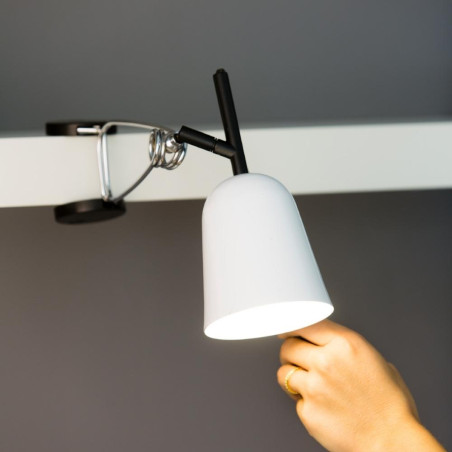 Lampe de bureau pince blanche