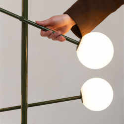 lampadaire 4 globes en verre