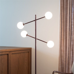 lampadaire rouge design moderne