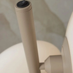 lampadaire diffuseurs circulaires en verre blanc