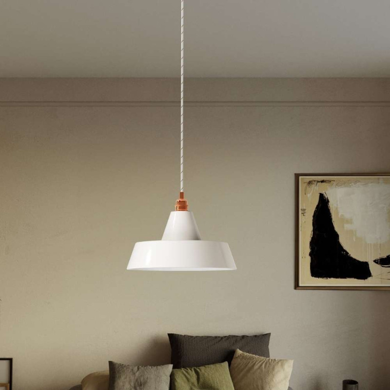 suspension porcelaine blanche