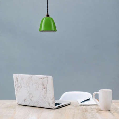 suspension industrielle vert vintage