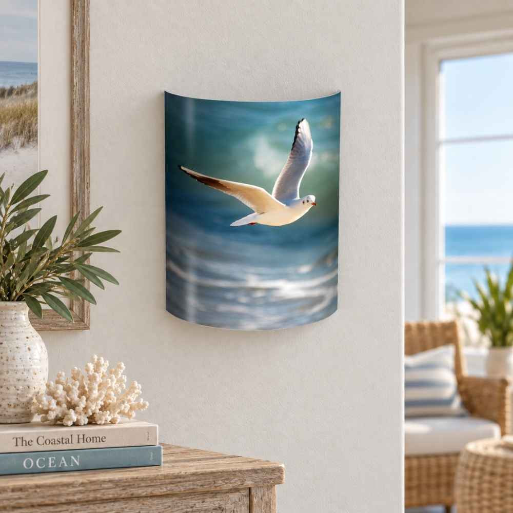 Applique luminaire mouette et mer