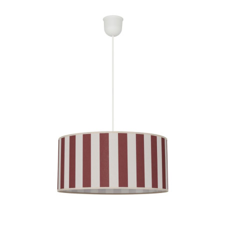 suspension abat-jour rayé en tissu
