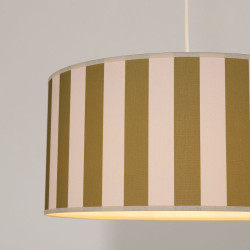 suspension luminaire tissu crème avocat