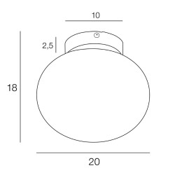 plafonnier rétro forme boule
