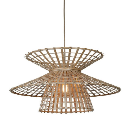 luminaire bambou tressé naturel