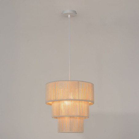 suspension déco naturelle blanc ivoire