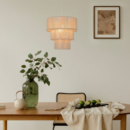 suspension multi‑abat‑jour naturelle