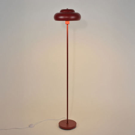 lampadaire de salon rétro rouge