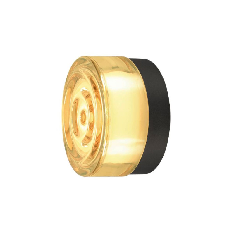 plafonnier rond verre ambre