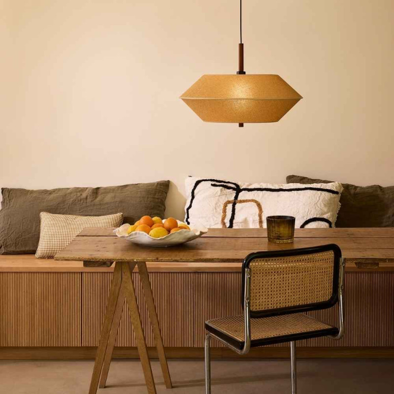 suspension soucoupe coton beige havane