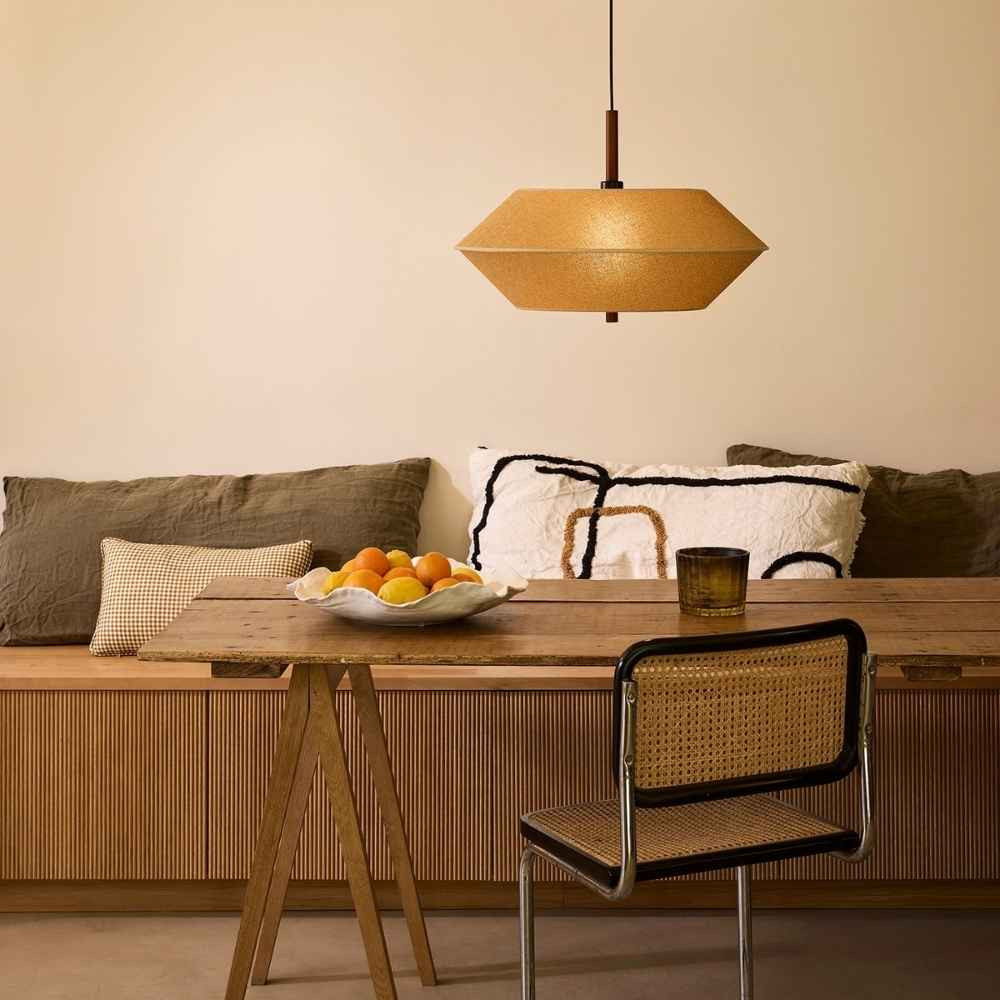 suspension soucoupe coton beige havane