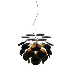 suspension feuille noir et or
