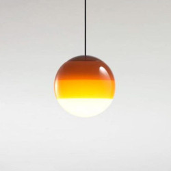Suspension Marset Dipping Light ambre en verre soufflé