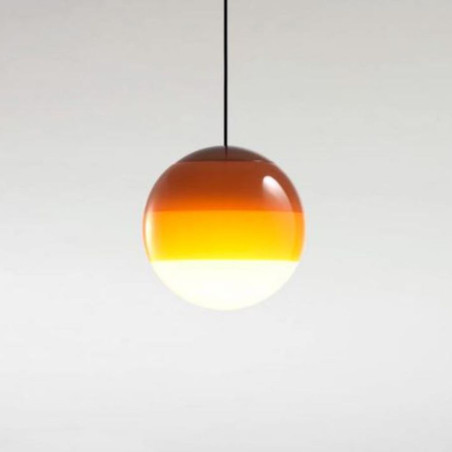 Suspension Marset Dipping Light ambre en verre soufflé